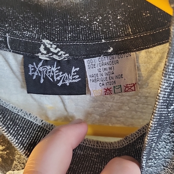 90s EXTREME Bike All Over Print Vintage Tee Men Size M - Picture 2 of 3